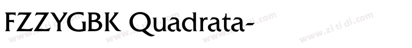FZZYGBK Quadrata字体转换